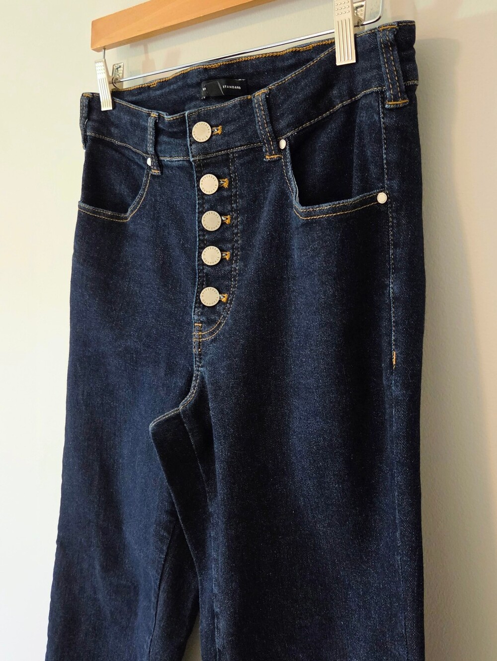 Universal Standard Dolly High-Rise Straight Leg Dark Indigo Dye Jeans - Size 8 - Picture 5 of 12